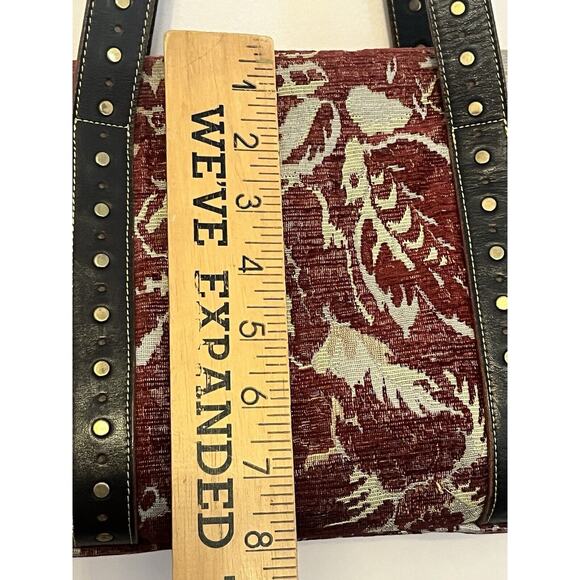 MZ Wallace Ivy Jacquard Tribecca MD Tapestry Carpet Fabric Leather Doctor RARE - Picture 10 of 16